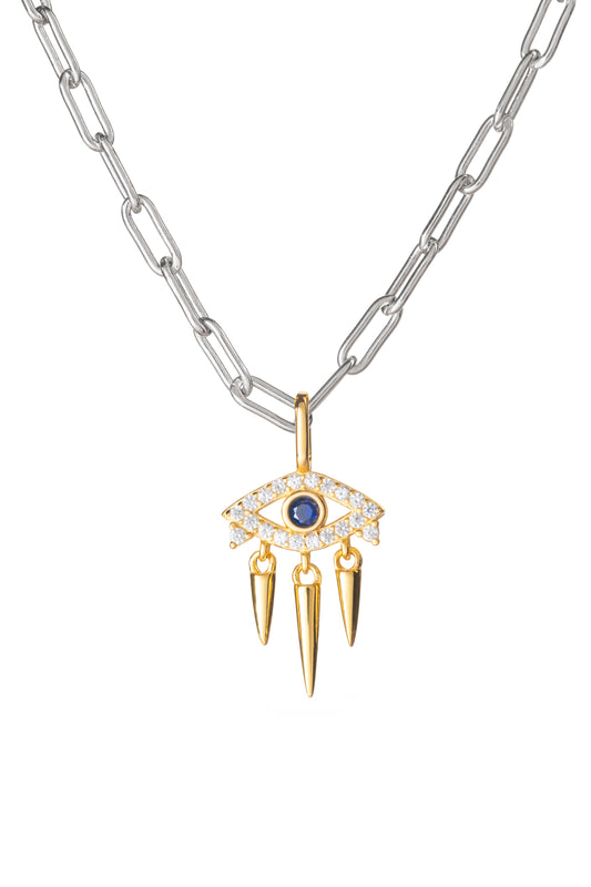 Silver 925 chain & Gold Cleopatra's Eye