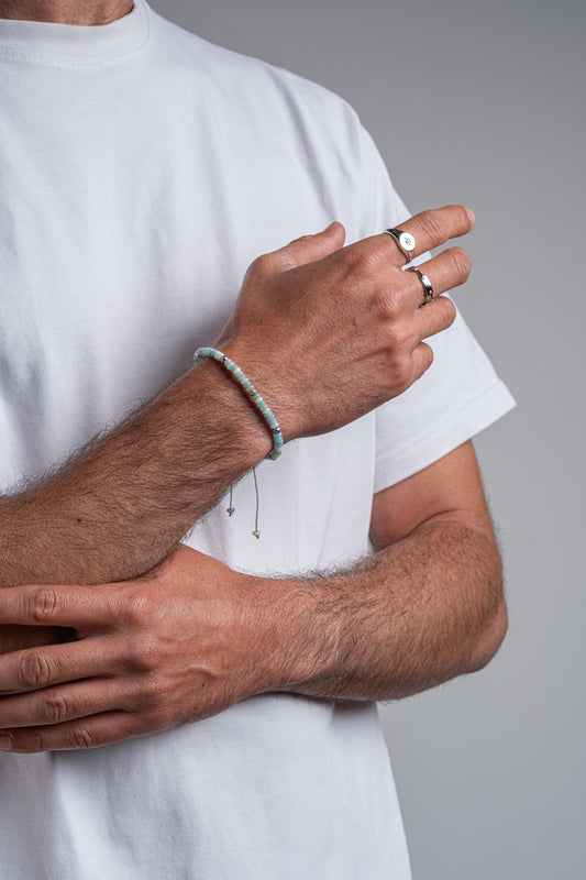 Fully handmade - blue stones
