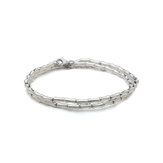 Double Bamboo Bracelet - 925 Silver