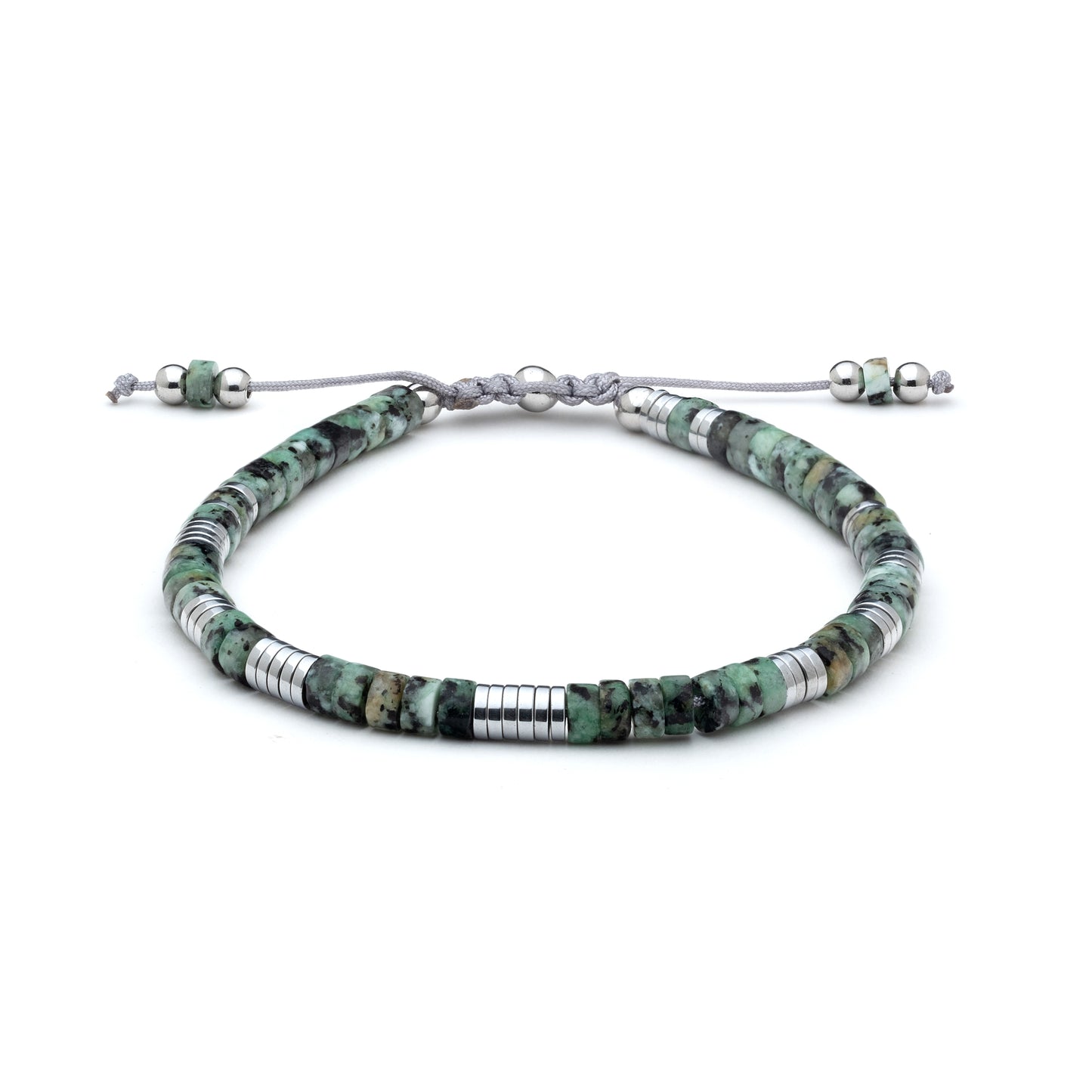 Fully handmade - green stones