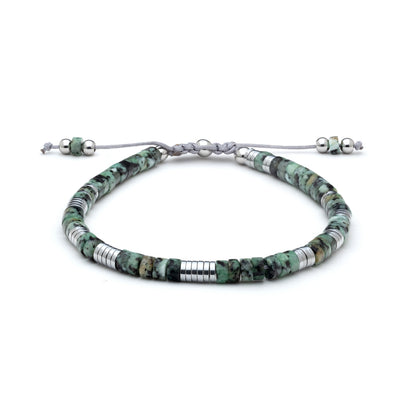 Fully handmade - green stones