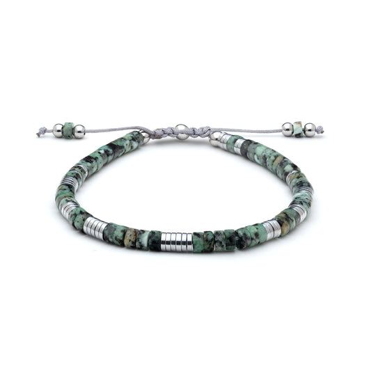 Fully handmade - green stones