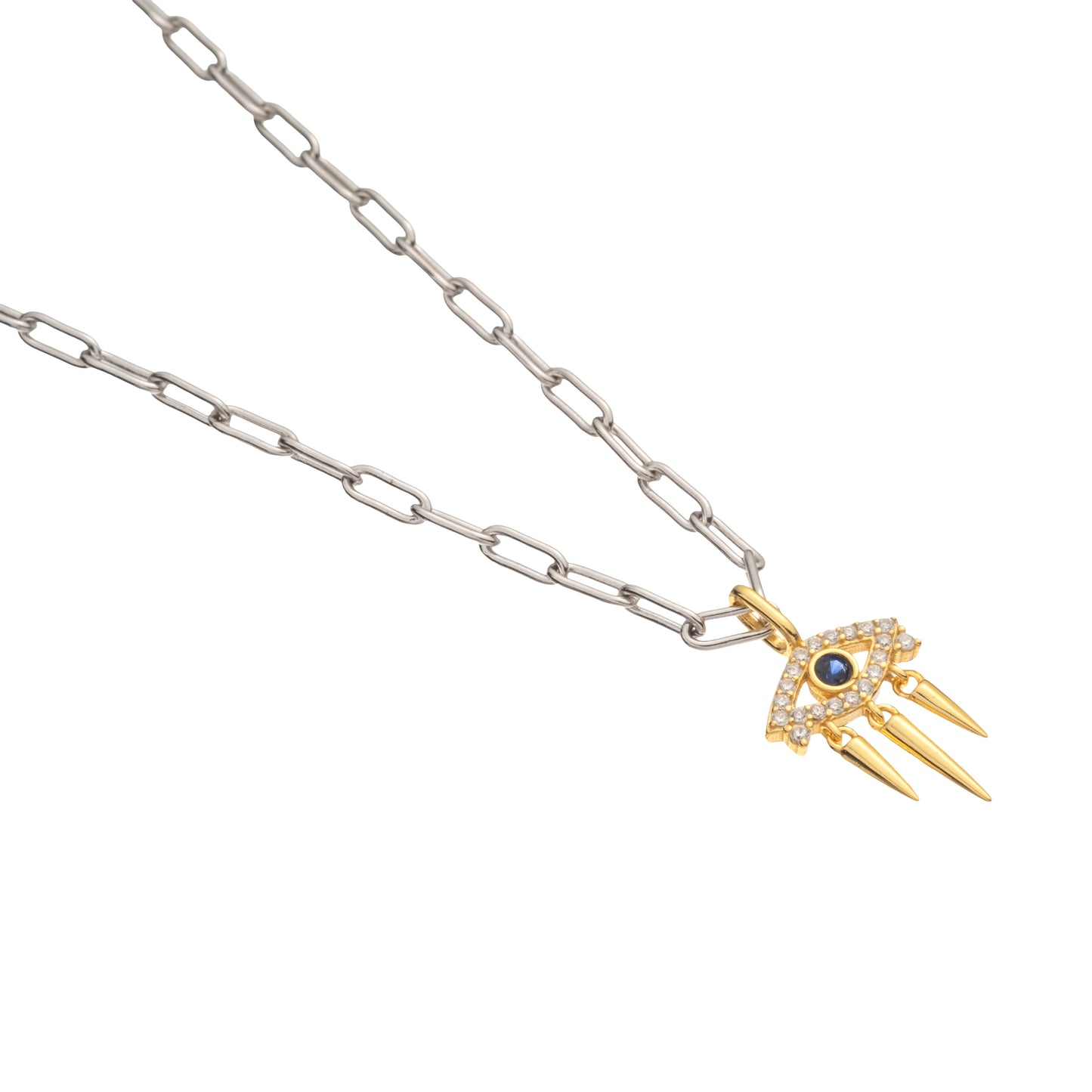 Silver 925 chain & Gold Cleopatra's Eye