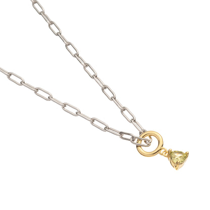 Silver 925 Chain & Striking green charm